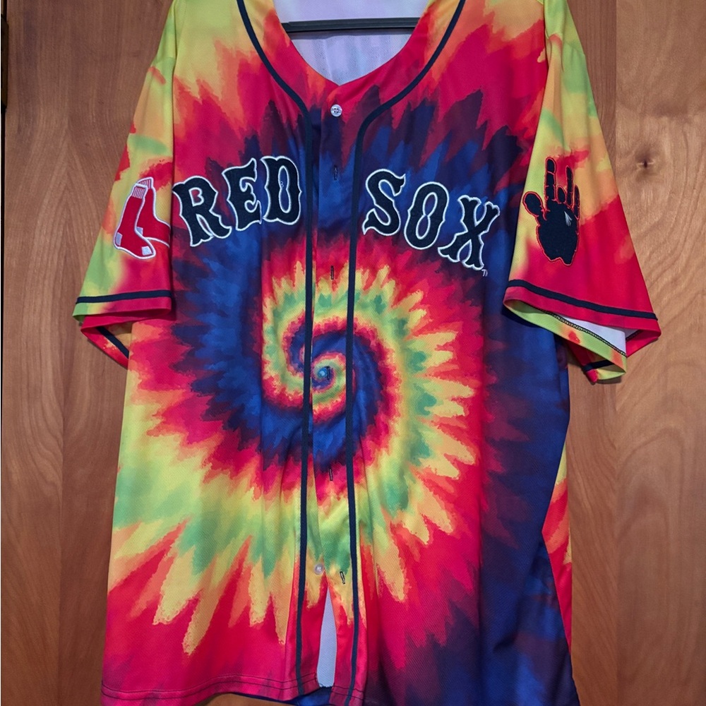 Red Sox Tie-Dye Baseball Jersey